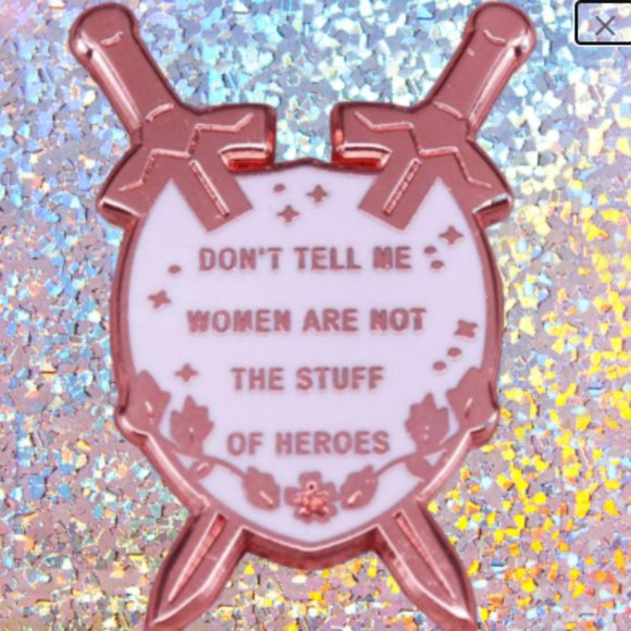 Rose Gold "Women Are Heroes" Enamel Pin - Picture 1 of 4